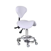 360 Degrees Rotation Salon Stool Chair with Backrest Adjustment Rolling Stool Facial Medical Massage Spa Chair